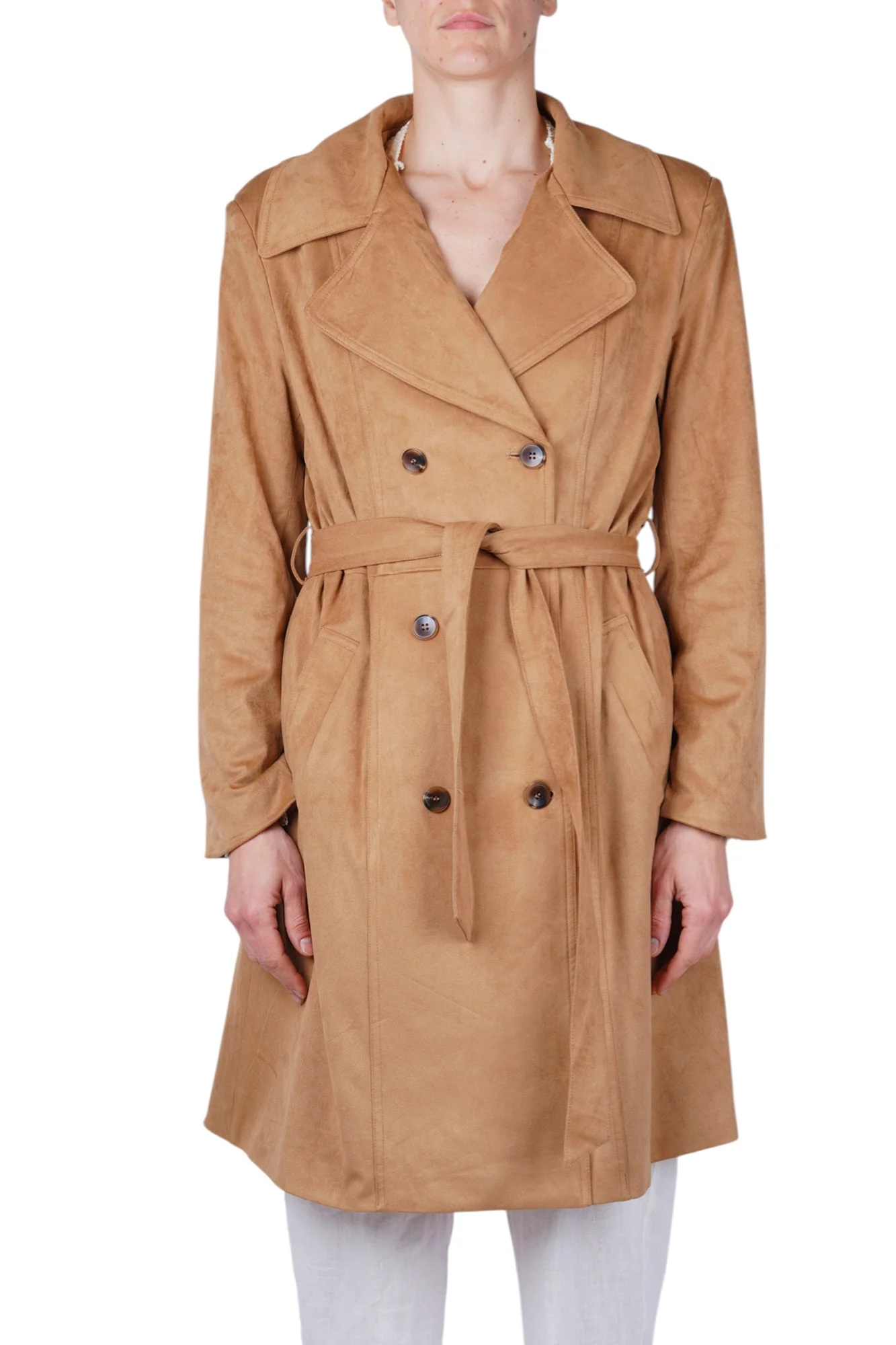 La Femme Blanche - Trench - 471355 - Cammello - Image 3