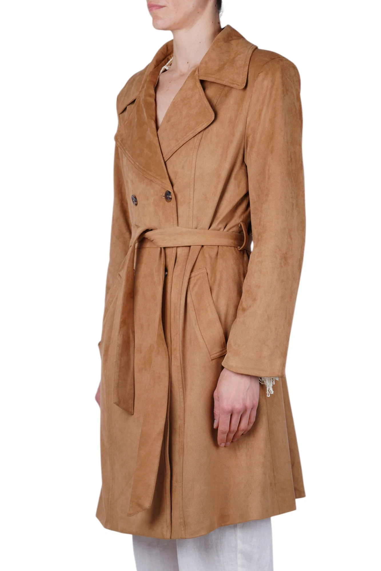 La Femme Blanche - Trench - 471355 - Cammello - Image 4