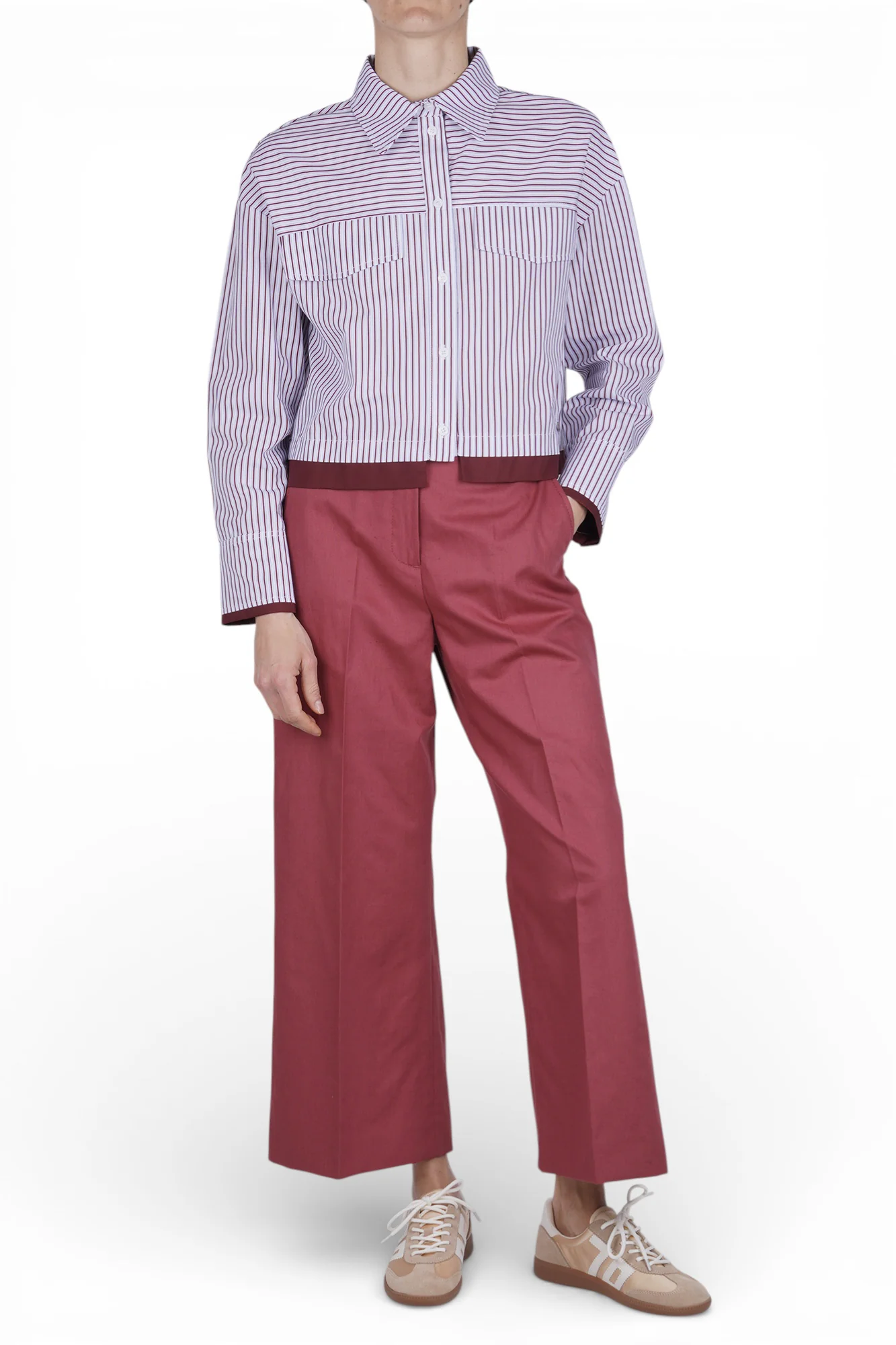 Même Road - Camicia - 470275 - Bianco/Bordeaux - Image 2