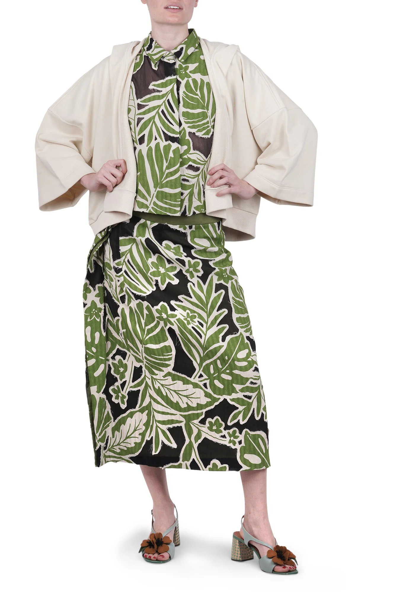 NIU - Camicia - 470381 - Fantasia Verde - Image 2