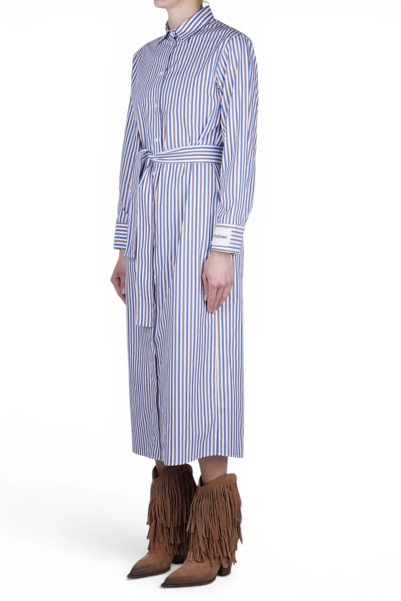 Ottod'ame - Abito - 470735 - Blu/Marrone - Image 4