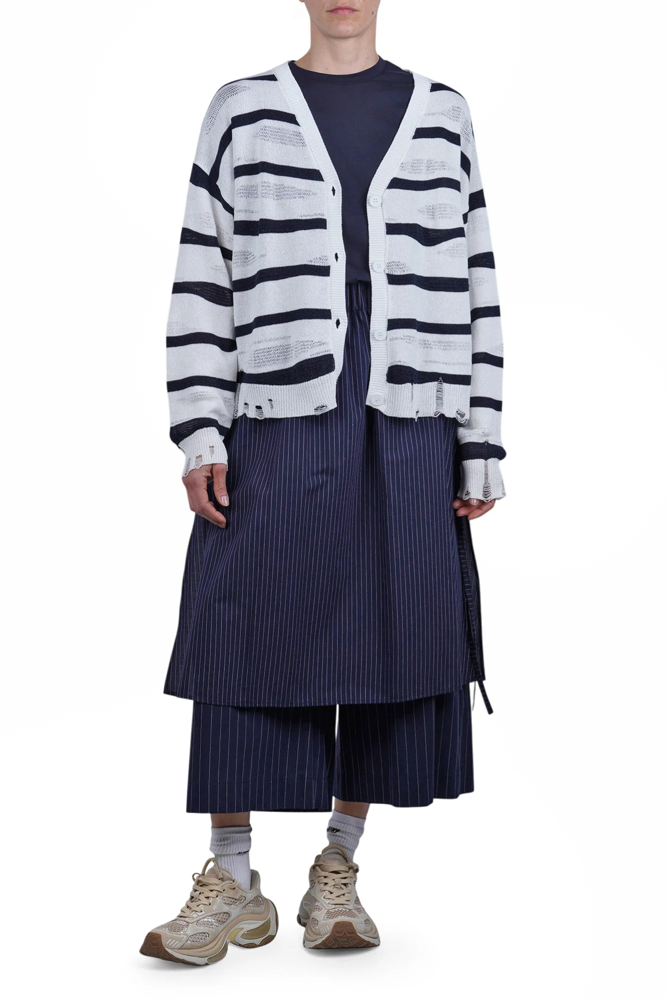 Ottod'ame - Cardigan - 470766 - Bianco/Blu - Image 2