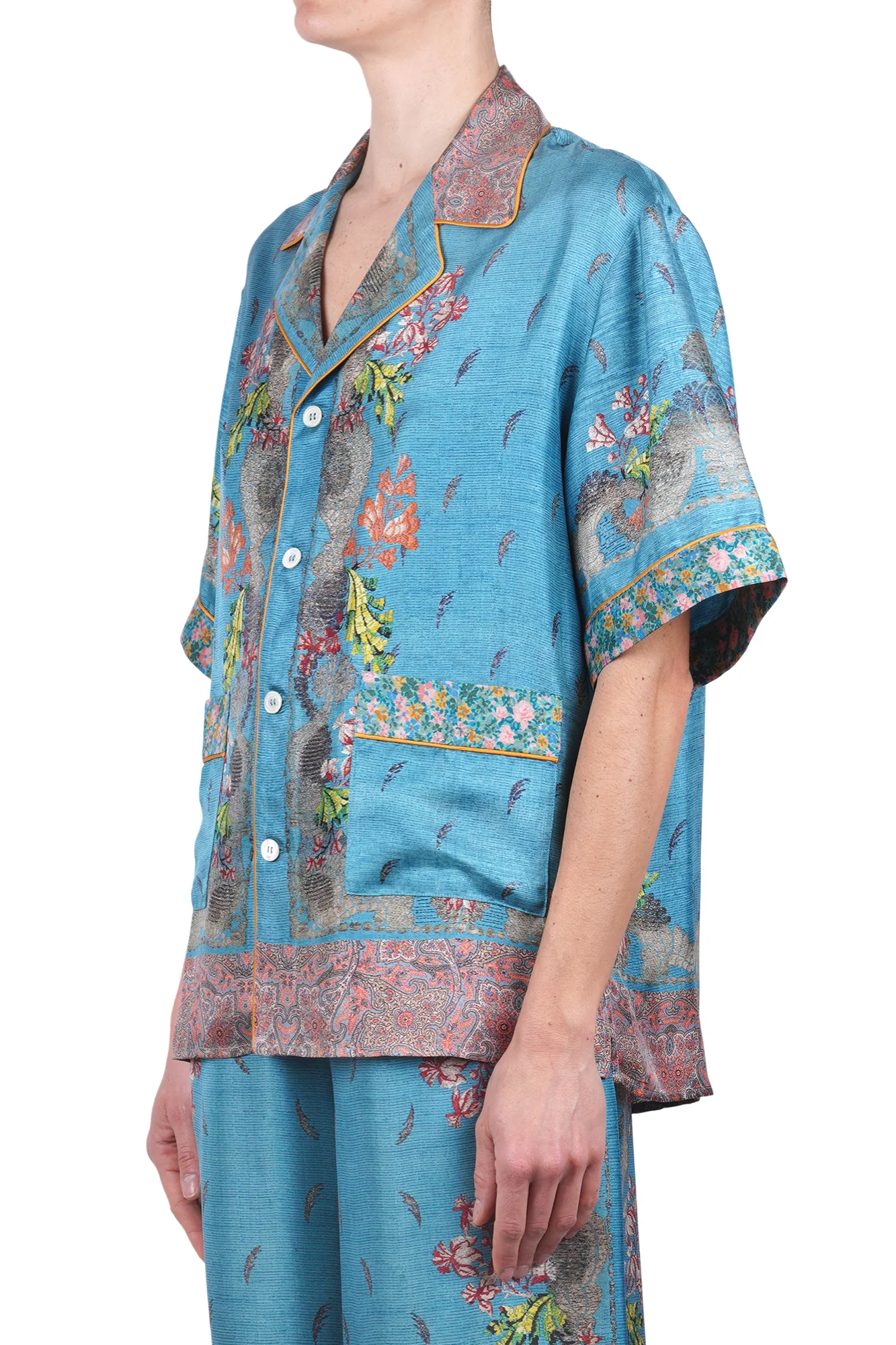 Pierre-Louis Mascia - Camicia - 470094 - Fantasia Turchese - Image 4