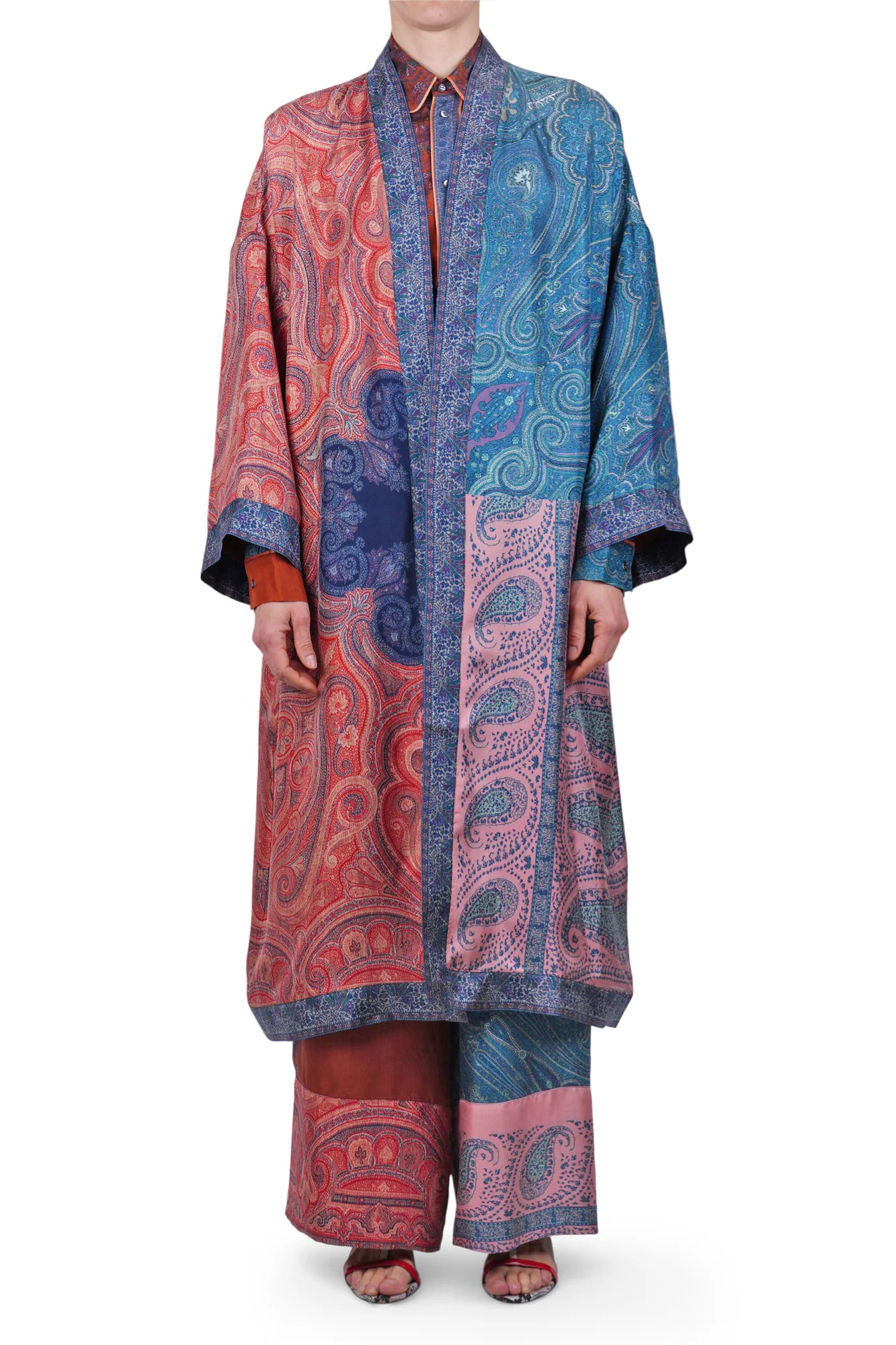 Pierre-Louis Mascia - Kimono - 470087 - Rosso/Blu - Image 3