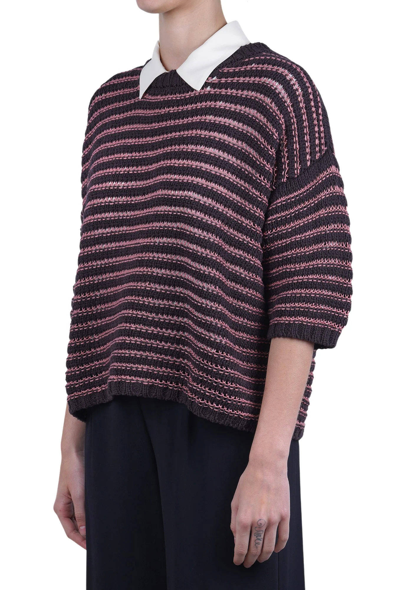 Roberto Collina - Maglia - 470391 - Rosa/Moro - Image 4