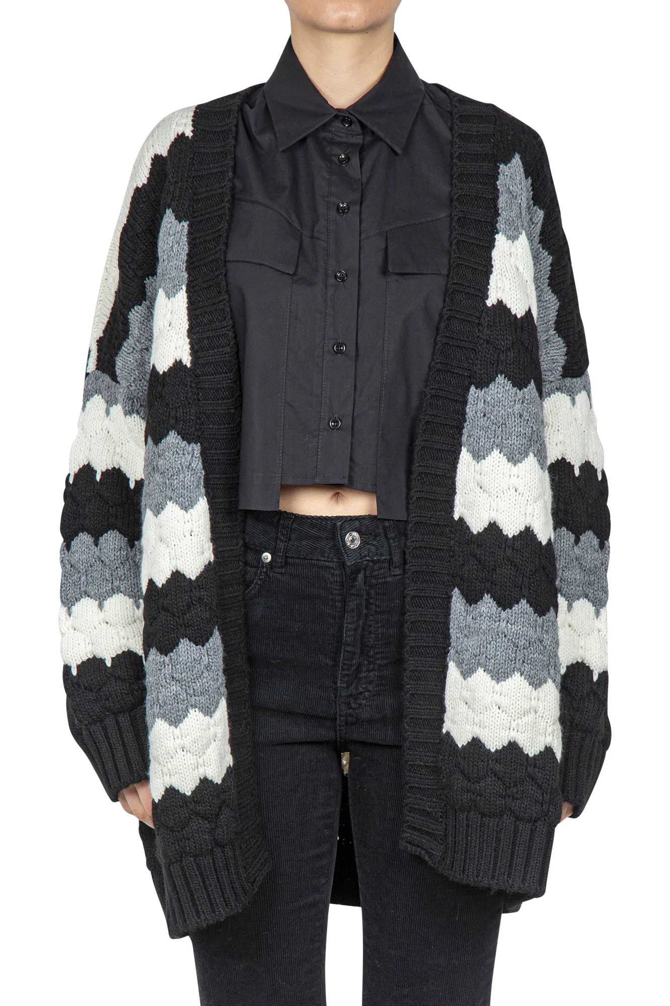 So Allure - Cardigan - 441922 - Nero/Panna - Image 3