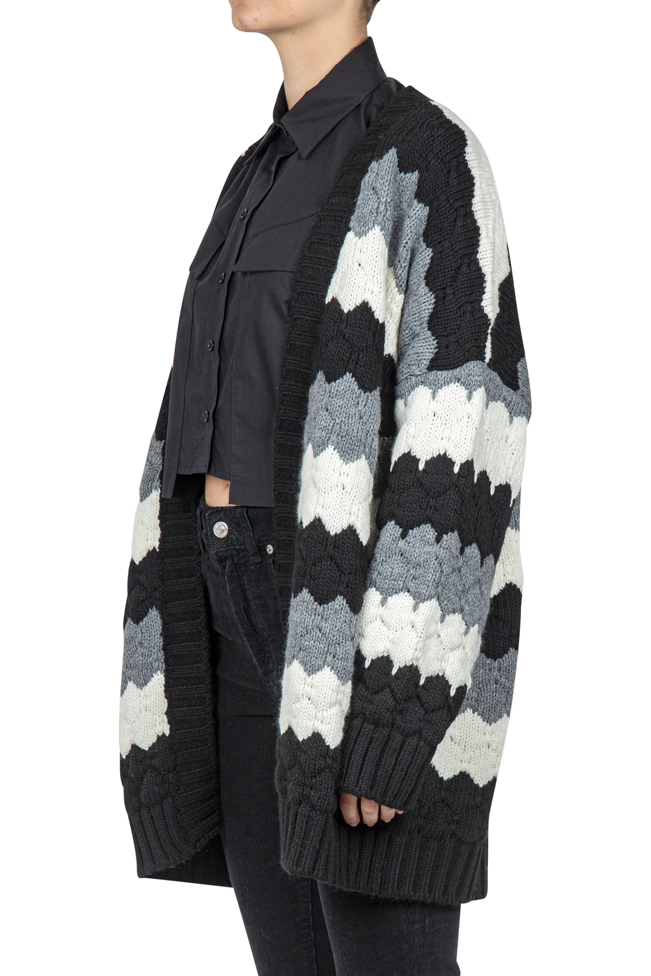 So Allure - Cardigan - 441922 - Nero/Panna - Image 4