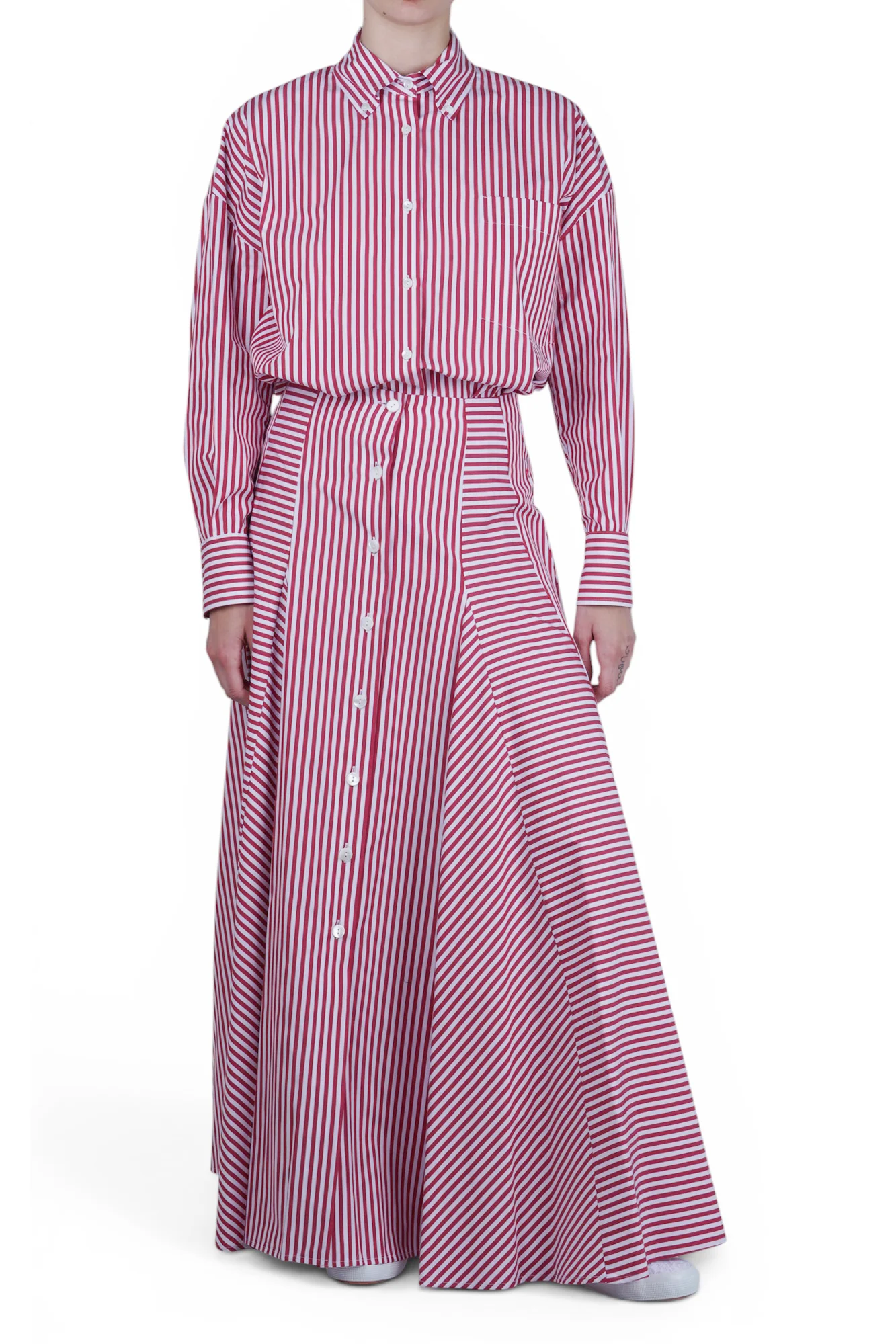 Solotre - Camicia - 470680 - Bianco/Rosso - Image 2