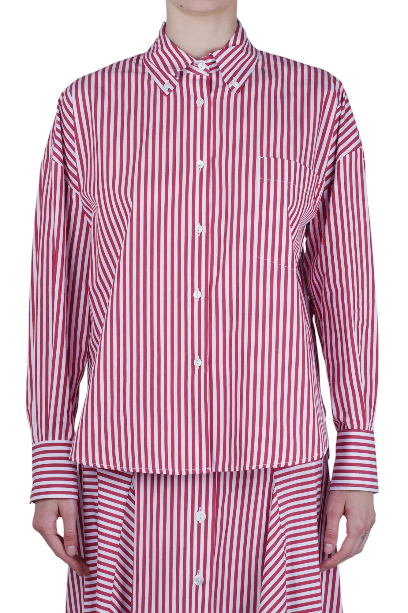 Solotre - Camicia - 470680 - Bianco/Rosso - Image 3