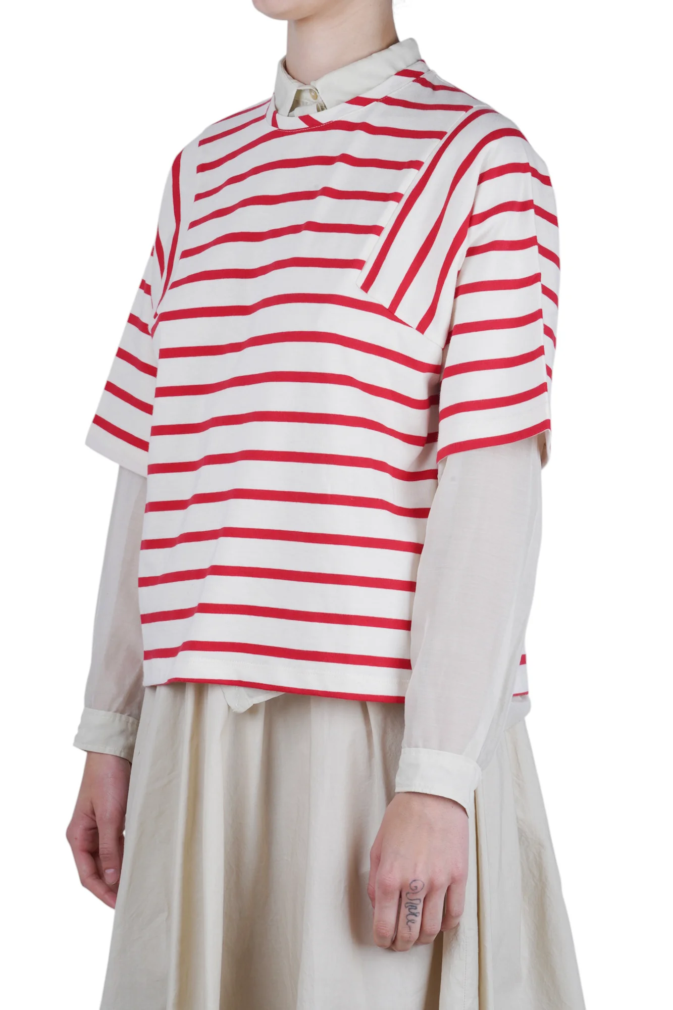 Solotre - T-shirt - 470682 - Panna/Rosso - Image 4