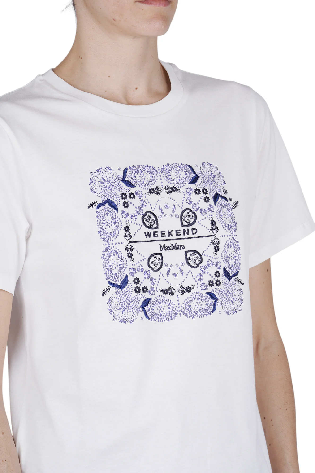 Weekend MaxMara - T-shirt - 470618 - Bianco/Blu - Image 6